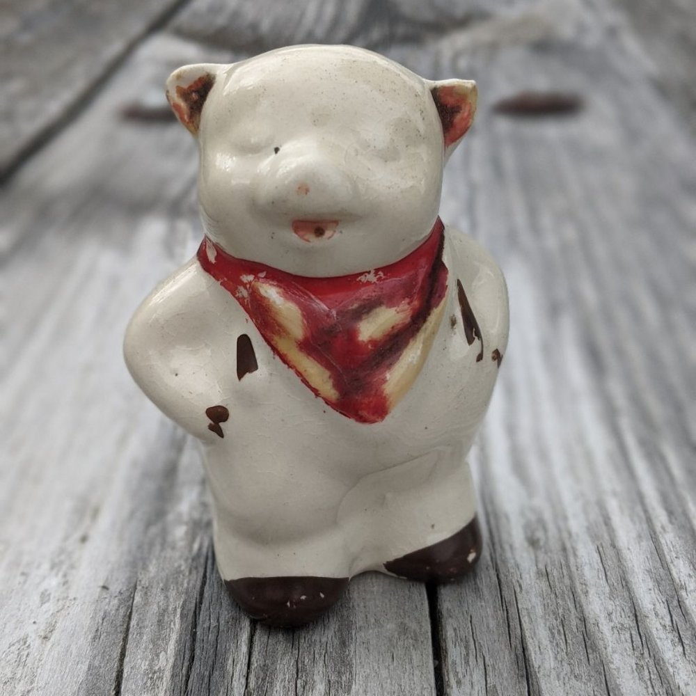 Novelty Salt and Pepper Shakers Set Vintage Pig - Picture 4 of 8